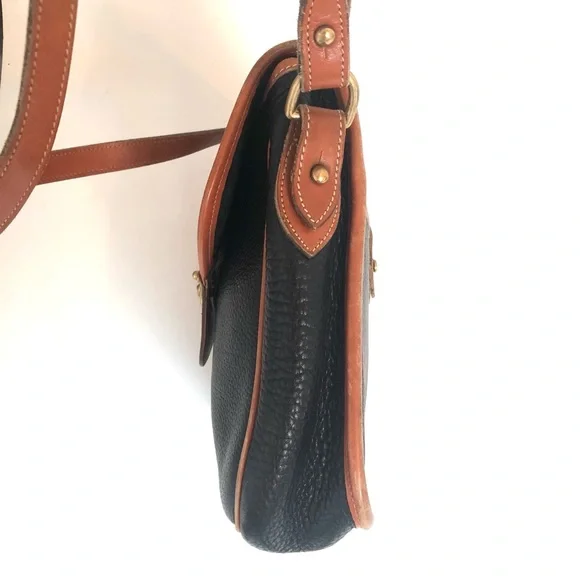 Vtg DOONEY & BOURKE All Weather Black Leather Crossbody Purse - Picture 14 of 15